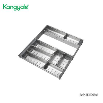 China KANGYALE Kitchen Cutlery Tray Stainless Steel Other Home Sustainable Storage And Organization Tableware Eco-friendly Multifunctional Metal for sale