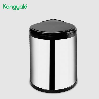 China Classic soft close kyl E0103 pedal trash cans pressing to slow down stainless steel waste rubbish bin for sale