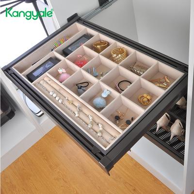 China High Quality Sundries Wardrobe Sliding Storage Jewelry Drawer For Closet With Soft End for sale