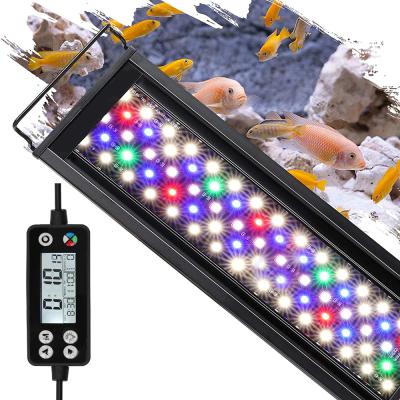 China Lighting For Aquarium 60-75cm Length WRGB With Waterproof Timer Full Spectrum Planted Aquarium Marine Led Light for sale