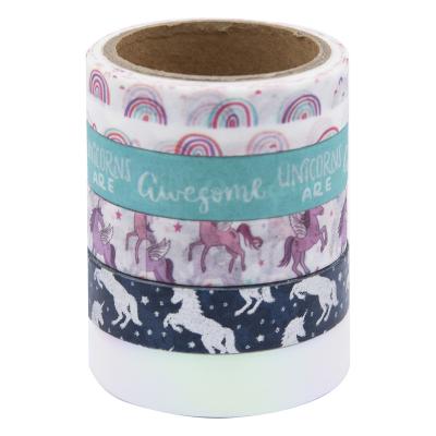 China ANTISTATIC Custom Print Colored Adhesive Tape Pressure Sensitive Decoration Washi Paper Masking Washi Tapes for sale