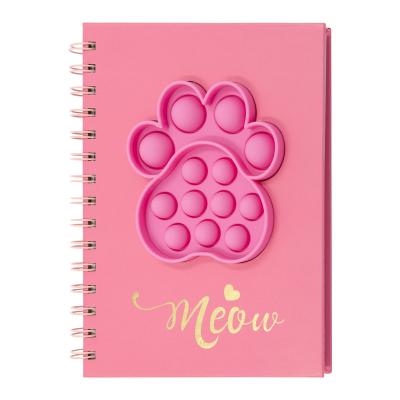 China Printed Custom Notebooks Bulk Printing Hardcover Notebook Cartoon Decompression School Spiral Notebooks for sale