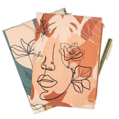 China Wholesales Notebook Gift Hardcover A5 School Printed Fashionable Sewing Binding Notebooks With Front Pocket for sale