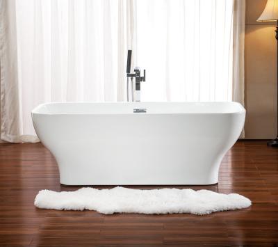 China 67 Inch Large Freestanding Acrylic Square Plastic Bathtub For Adult for sale