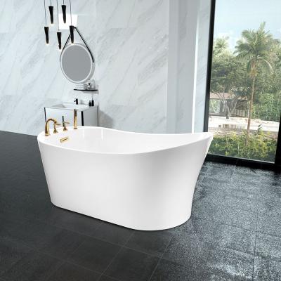 China Hot Selling 67 Inch Modern Freestanding Bathtub Wanny Acrylic Freestanding Wolnostojace for sale