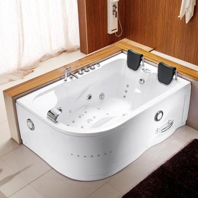 China Double Side Skirt (Left Skirt) 2 Person Whirlpool Double Massage Plastic Adult Bathtub for sale