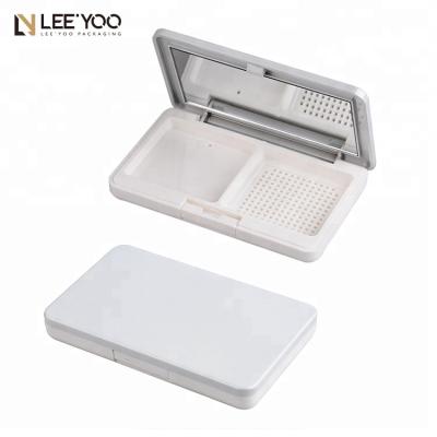 China PA-1013 White Matte Powder Square Compact Case Recyclable for sale