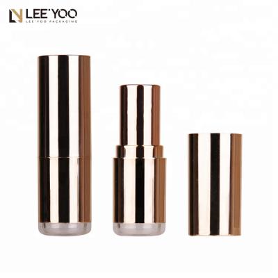 China PA-1042 Cosmetics Glossy Cylinder Custom Gold Lipstick Tube With Window for sale