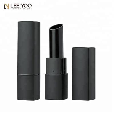 China PA-1058 Black Square Cosmetic Luxury Matte Empty Lipstick Tube for sale