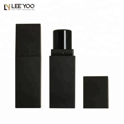 China Cosmetics PA-1062A Big Black Matte Square Plastic Lipstick Tube Wholesale for sale