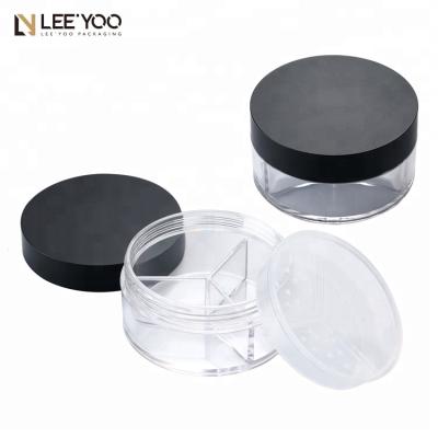 China Wholesale Cosmetic Loose Powder 3 Layers Plastic Loose Powder Container With Sieve for sale