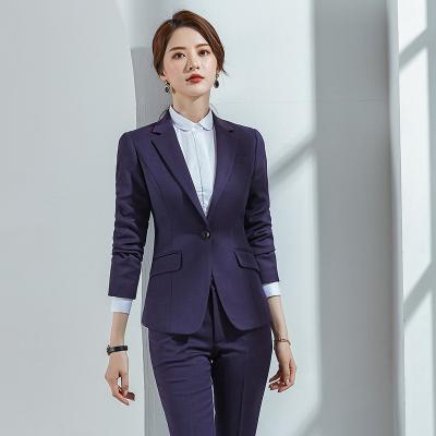 China Wholesale Breathable Formal Business Women Two Piece Suits Shirts And Pants Jumpsuit Suit for sale