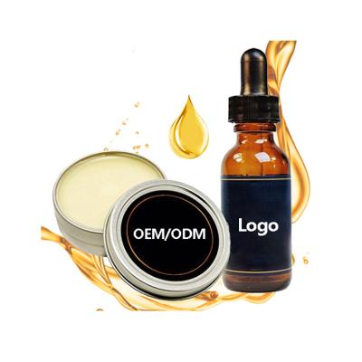 China Moisturize OEM ODM Private Label Logo Beard Care Set Grooming Kit Comb and Scissors Butter Balm Beard Oil for sale