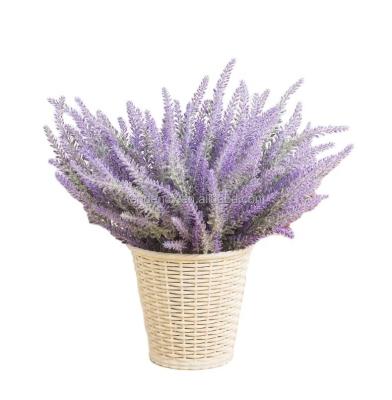 China Plastic To Wedding Wholesale Cheap Real Home Decor Bulk Plastic Lavender Touch Set Bunches Plants And Flower Flores Artificial Flowers for sale