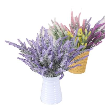 China Home Decoration Plastic Wedding Flowers Violet Lavender Flower de Modele Bouquet De Mariage Lavender Flower Winter Fake Artificial Lavender for sale