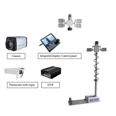 China 2.5mtr roof mounted light mast with camera system CFL252120S for sale