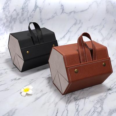 China 2022 New Arrival Trendy Fashion Multi-lattice Slots Multiple Foldable Leather PU Glass Case Sunglasses Storage Box for sale