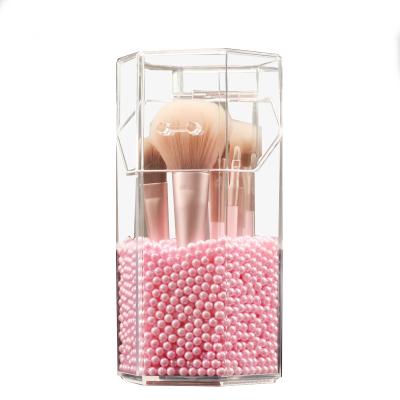 China Hot Sale Durable Clear Portable Plastic Cosmetic Brush Holder Stand Case Makeup Accessories Organizer for sale