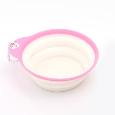 China Hot-selling Viable Wholesale Cat Dog Food Bowl ABS Plastic Pet Tape Durable Portable Collapsible Toxic Proof With Buckle for sale