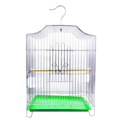 China Breathable Popular Iron Wire Large Pet Bird Cage With Two Bowls for sale