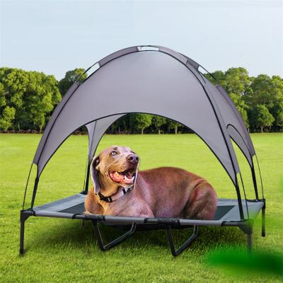 China Outdoor Tent Removable and Washable Folding Dog Travel Pet Camping Bed Sunshade Oxford Trampoline for sale