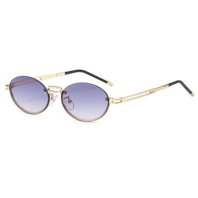 China 2021 Fashion Sunglasses Lady Round Metal Frame Glasses Design Sunglasses Men Women Personality Sun Glasses for sale