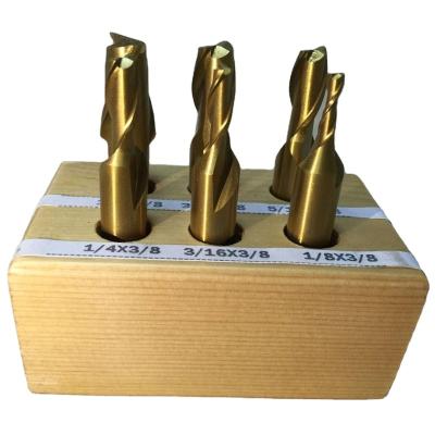 China High Quality HIGH SPEED STEEL Extend Shank Single-End End Mill Sets for sale