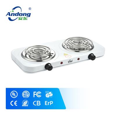 China Andong Adjustable Portable Powerful Melting Temperature 2 Electric Hot Plate Cooking for sale