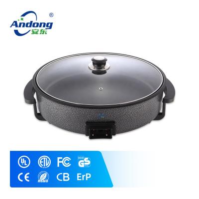 China Andong Party Sustainable Best Selling Round Pan With Glass Lid For Barbecue Grill for sale