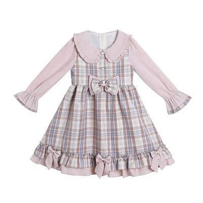 China Washable Wholesale children's dress sweet girl Lolita princess dress classical style cute pink red girl dress for sale