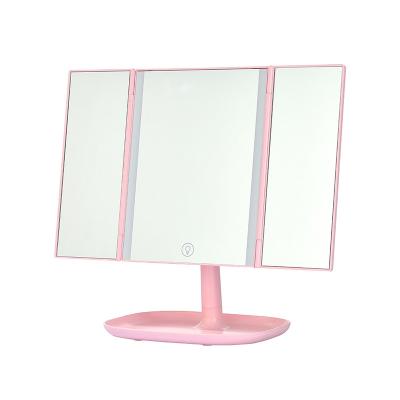 China Smart Lighted Vanity Console Table Bathroom Led Hand Decor Wall Side Makeup Mirror for sale