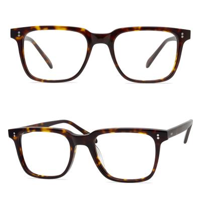 China Retro Vintage Fashion Acetate Big Eye Frame Glasses Men And Women Transparent Glasses for sale