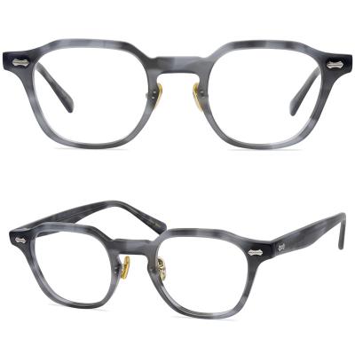 China New Retro Comfortable Big Frame Glasses , Flat Lightweight Acetate Frame For Men And Women for sale