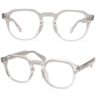 China 2021 Acetate Temple Retro Harajuku Square Style Big Frame Glass Comfortable Flat Eye Decorations for sale