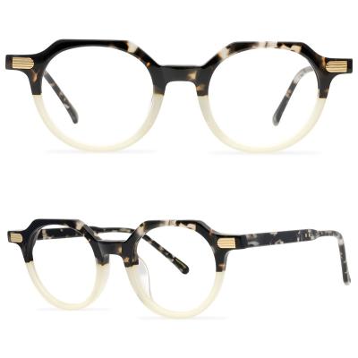 China Fashionable Retro Personalized Acetate Glasses Frame Flat Glass Irregular Outdoor Sports for sale