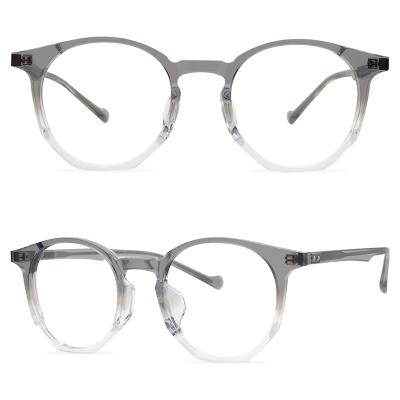 China Wholesale China Optical Frame Acetate Wear Glasses Description Polygonal Reading Glasses for sale