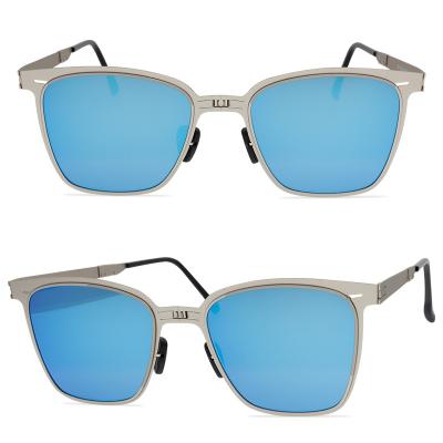 China Fashion sunglasses color sunglasses easy to store, large square foldable lenses, UV protection for sale