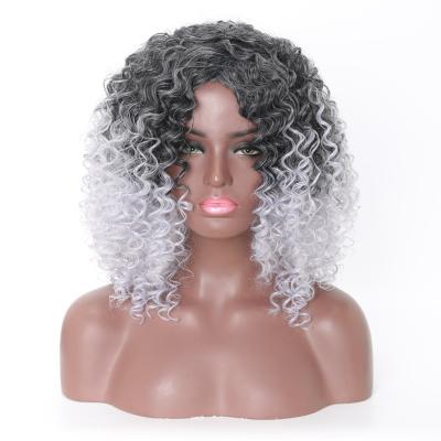 China Jerry Curl Ladies Short Curly Wig African Ladies Short Curly Wig for sale