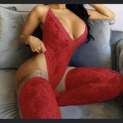 China Women's Sexy Lingerie Deep V Backless Sleeveless Mesh Up Bodysuit Sets Sheer Transparent Lace Wholesale for sale