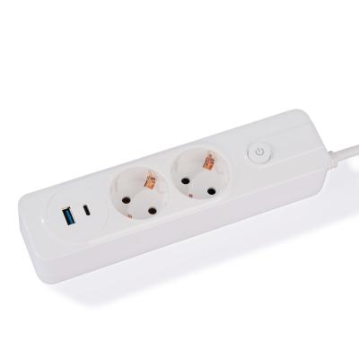 China 2 Outlet Residential / General Purpose 1A+1C Customized Power Socket for sale