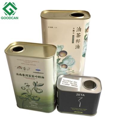 China Food factory price sale rectangular metal tin 500ml olive oil barrel for sale