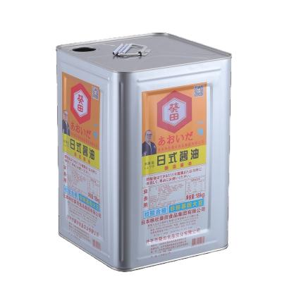 China PVC Square Food Grade 20L Tin Can Pail For Soybean Oil Gold Lined Rustproof for sale