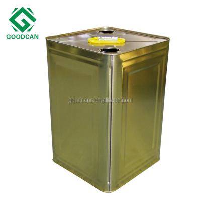 China Square oil gold varnish tin can 18 liters for sale