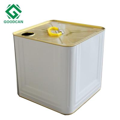 China 2021 custom 10-25l square metal tin chemical box in sale oil storage container for sale