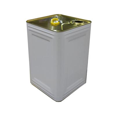 China 18 Liter Empty Square Tin Can Wholesale Custom Oil Tin Can With 42mm Spout for sale