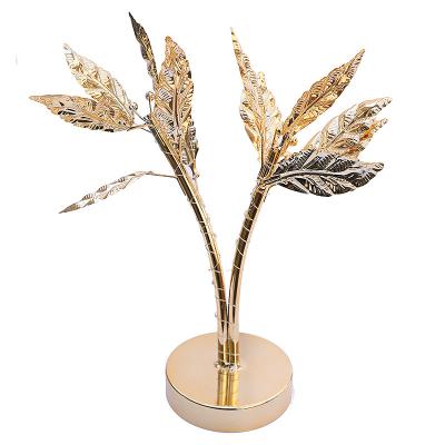 China Modern Wholesale Lamp Battery Operated Metal Leaf Tree Shape Factory Midnight Light for sale