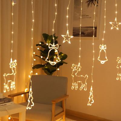 China Curtain Star Lights Custom Lamp Holiday Curtain Star Factory Christmas Decoration LED String Lights for sale