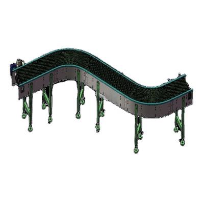 China POM Heat Resistant Wire Mesh Curved Belt Conveyor for sale