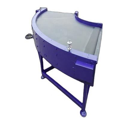 China Oil Resistant 90 Degrees Turning Curved Flat PVC Modular Belt Conveyor for sale