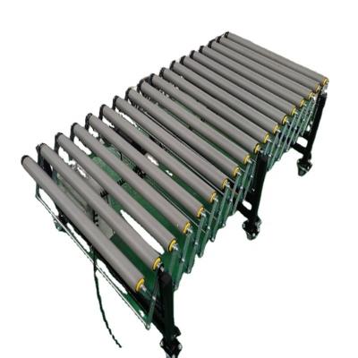 China USA Heat Resistant Standard Auto Expandable Flexible Roller Conveyor for sale